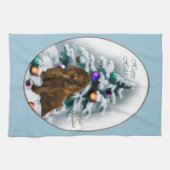 Linge De Cuisine Field Spaniel Christmas (Horizontal)