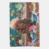 Linge De Cuisine Field Spaniel Gîtes : Festive Noël (Vertical)