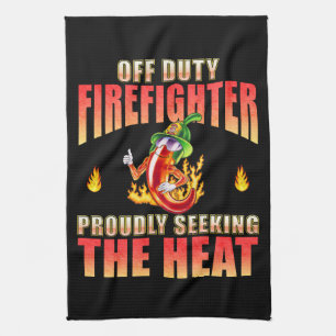 Linge De Cuisine Fier Funny Firefight Volontaire Chili Black