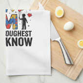 Linge De Cuisine Fier papa Autisme Garçon le plus dur Design vector (Quart Plié)