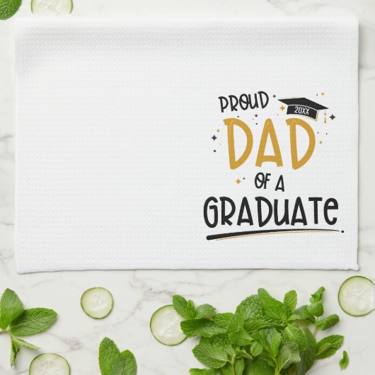 Linge De Cuisine Fier père d'un diplômé (Plié)