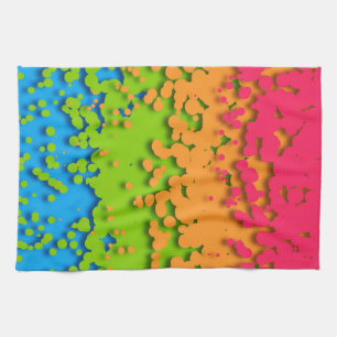 Linge De Cuisine Fière de Groovy Rétro Bubbly Trippy Funky Panroman