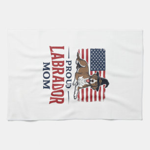 Linge De Cuisine Fière mère Labrador Patriote Chien Chemise Hallowe
