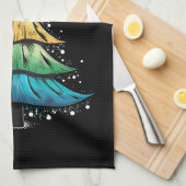 Linge De Cuisine Fierté LGBTQ Arc-en-ciel Drapeau Gay Arbre de Noël (Quart Plié)