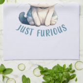 Linge De Cuisine Fiery Feline Spirit - Sassy Angry Cat Design (Plié)