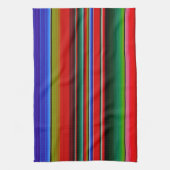 Linge De Cuisine Fiesta Mexicaine Blanket Stripes Bleu (Vertical)