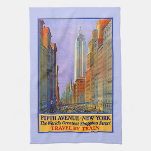 Linge De Cuisine Fifth Avenue New York Vintage Image Towne violet