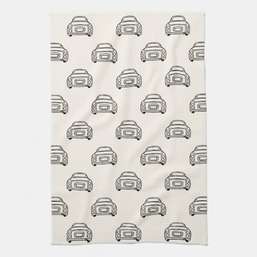 Linge De Cuisine Figarations Figaro Car Pattern (Vertical)