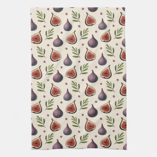 Linge De Cuisine Figues- feuilles (Vertical)