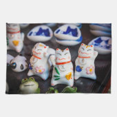Linge De Cuisine figurines de chats à Beckoning (Horizontal)
