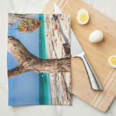 Linge De Cuisine Filets de pêche séchant sur la plage (Quart Plié)