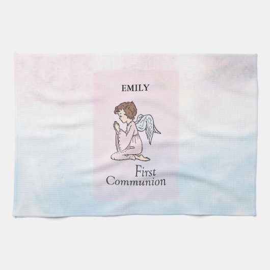 Linge De Cuisine Fille, Ange de la première communion (Horizontal)