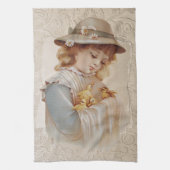 Linge De Cuisine Fille avec des petits canards (Vertical)