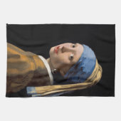 Linge De Cuisine Fille avec une boucle d'oreille de perle (Horizontal)