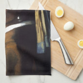 Linge De Cuisine Fille avec une boucle d'oreille de perle (Quart Plié)