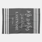 Linge De Cuisine Fille bébé éléphant avec bow Nom personnalisé (Horizontal)