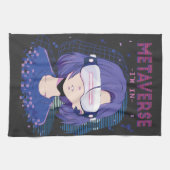 Linge De Cuisine Fille d'anime lunettes de réalité virtuelle servie (Horizontal)