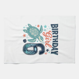Linge De Cuisine Fille d'anniversaire 6 Tortue de mer Conception ve