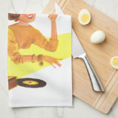 Linge De Cuisine fille de musique des années 60 (Quart Plié)