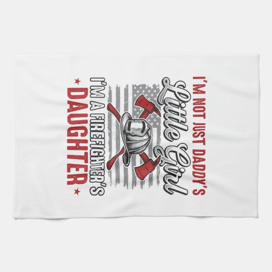 Linge De Cuisine Fille de pompier vintage (Horizontal)