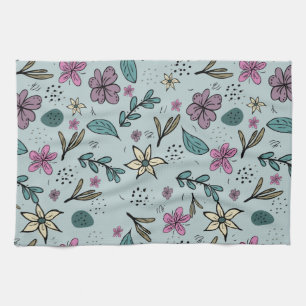 Linge De Cuisine Fille Fleur Art Nouveau Design Floral Aesthétique