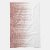 Linge De Cuisine Fille Glamour Rose Parties scintillant or Gradient (Vertical)