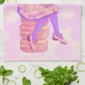 Linge De Cuisine Fille Macaron rose (Plié)