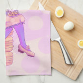 Linge De Cuisine Fille Macaron rose (Quart Plié)