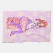 Linge De Cuisine Fille Macaron rose (Horizontal)