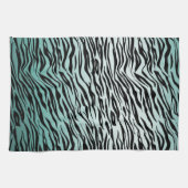 Linge De Cuisine Fille Mint Ombre Black Zebra Impression (Horizontal)