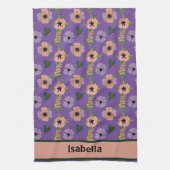 Linge De Cuisine Fille rose Fleurs blanches Nom du Motif botanique (Vertical)