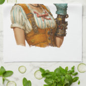 Linge De Cuisine Fille Steampunk geste OK confiant (Plié)