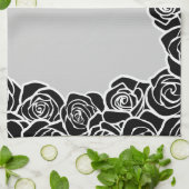 Linge De Cuisine Fille Vintage rose noire (Plié)