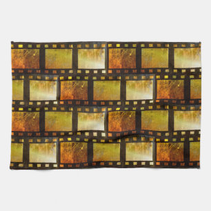 Linge De Cuisine film vintage bobine film or jaune et noir