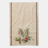 Linge De Cuisine Fils de lin Holly et Berries personnalisés (Vertical)