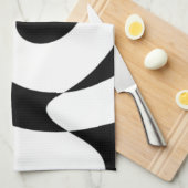 Linge De Cuisine Fils Noir Et Blanc (Quart Plié)