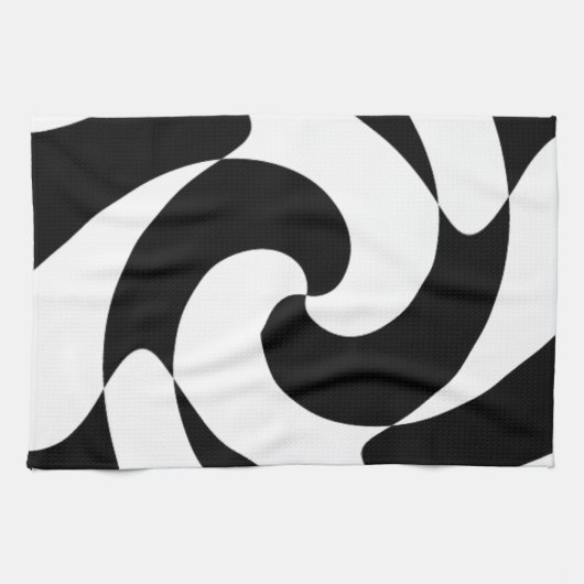 Linge De Cuisine Fils Noir Et Blanc (Horizontal)