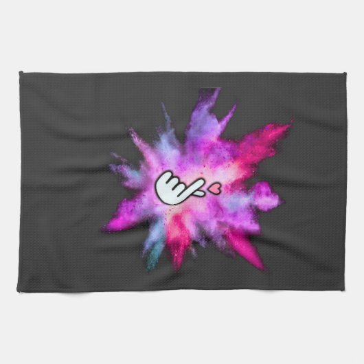 Linge De Cuisine Finger Love Sign (Horizontal)