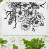 Linge De Cuisine Finition sur branche cerise (Plié)