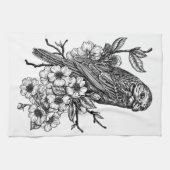 Linge De Cuisine Finition sur branche cerise (Horizontal)