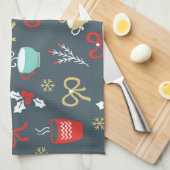 Linge De Cuisine Fir De Noël Branche Et Coupes (Quart Plié)