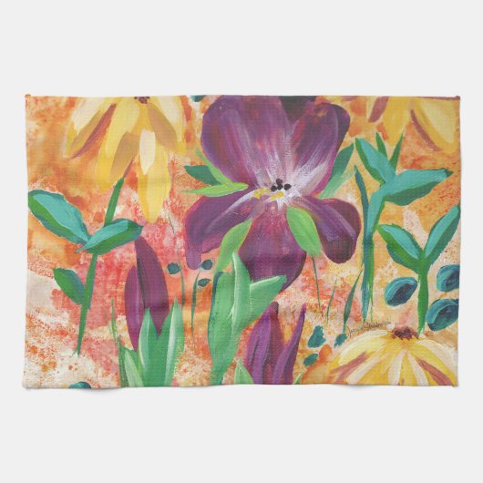 Linge De Cuisine Fire and Iris kitchen towel (Horizontal)