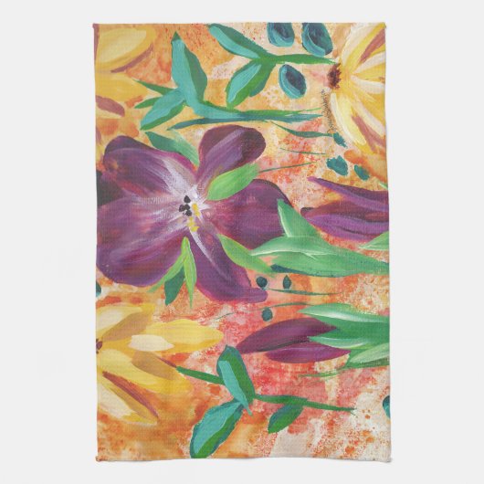 Linge De Cuisine Fire and Iris kitchen towel (Vertical)