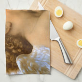 Linge De Cuisine First Kiss (détail d'ange) par Bouguereau (Quart Plié)