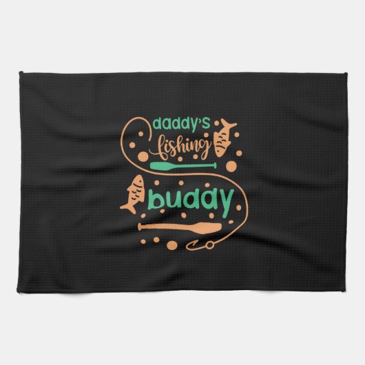 Linge De Cuisine Fishing Art Daddy Fisher Friends (Horizontal)
