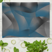 Linge De Cuisine Fissures noires et bleues, avec parties en dégradé (Plié)