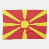Linge De Cuisine Flag de Macedonia (Horizontal)