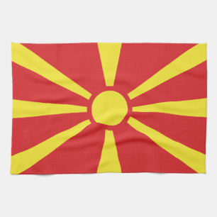 Linge De Cuisine Flag de Macedonia