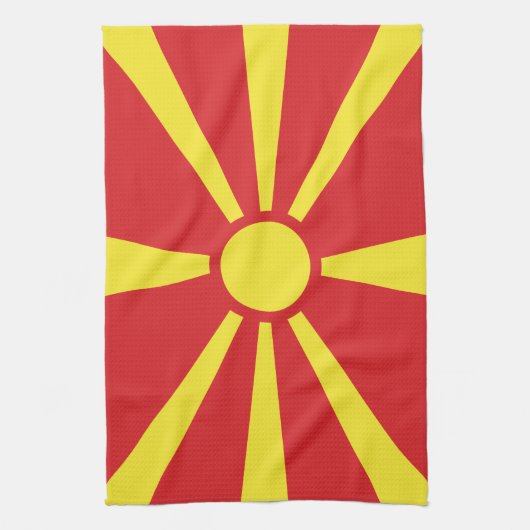 Linge De Cuisine Flag de Macedonia (Vertical)
