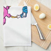 Linge De Cuisine Flamant rose amusant avec des lunettes de soleil| (Quart Plié)